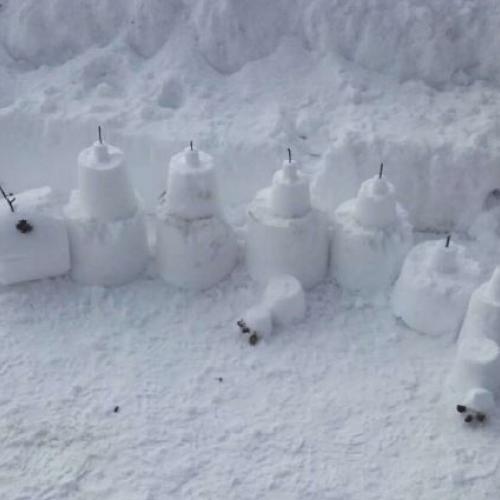 Kunstwerke aus Schnee