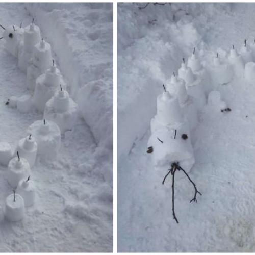 Kunstwerke aus Schnee