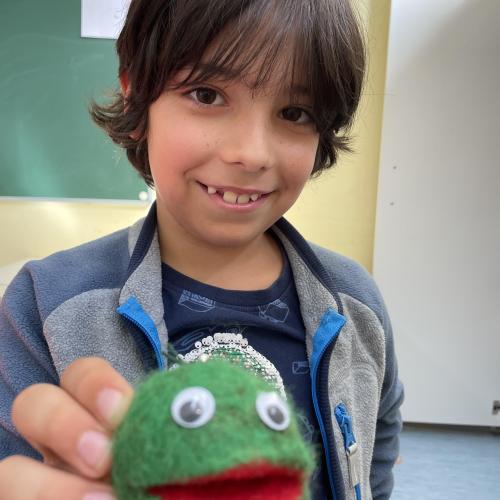 4.Klasse- Filzen- Frosch
