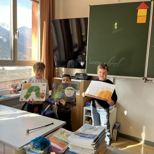 Die Raupe Nimmersatt zeigte uns die Wochentage