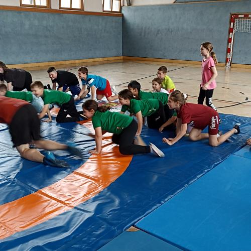 Ringtraining am Nachmittag gemeinsam mit der 4b