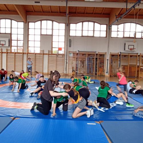 Ringtraining am Nachmittag gemeinsam mit der 4b