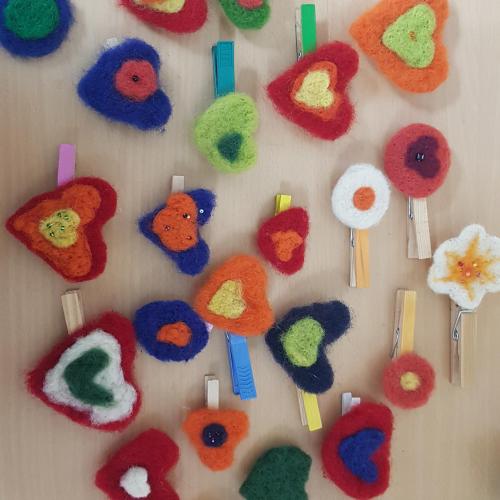 3. Klassen - Töpfern und Trockenfilzen