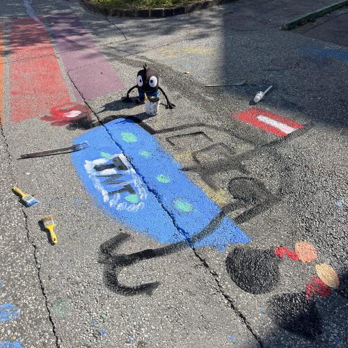 Straßenmalaktion im Rahmen der Mobilitätswoche