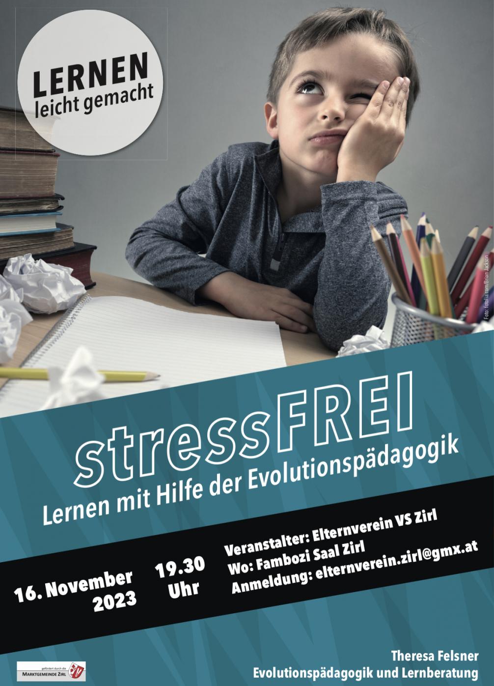 Vortrag „stressfrei Lernen“ | VS Zirl