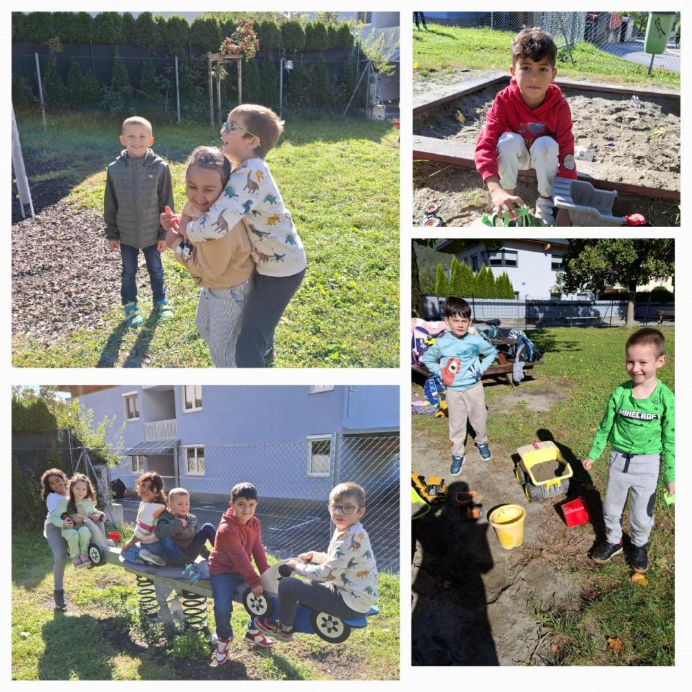 Erstes Kennenlernen beim Spielplatz 