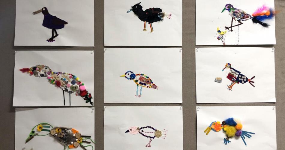 bunte Vögel