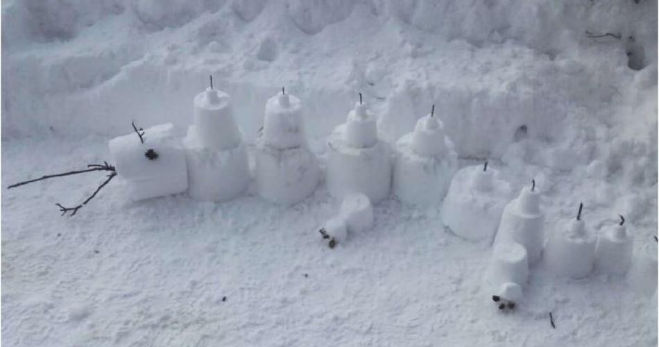 Kunstwerke aus Schnee