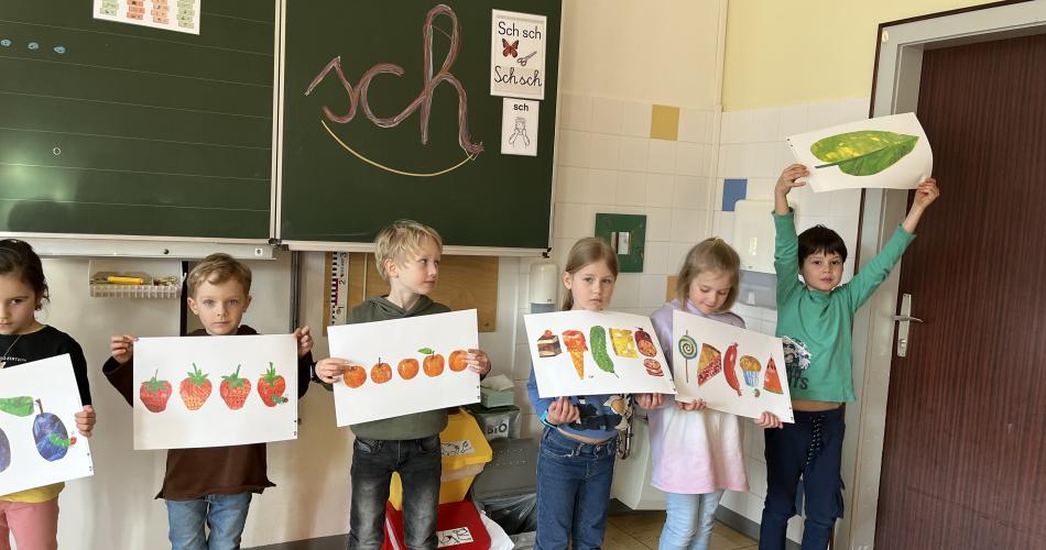 Die Raupe Nimmersatt zeigte uns die Wochentage